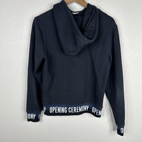 Opening Ceremony Hoodie Women’s Black Extra Small 100% Cotton Spell Out Pullover - Picture 2 of 11